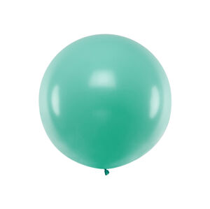 PartyDeco Guľatý latexový Jumbo balón 1m pastelová lesná zelená