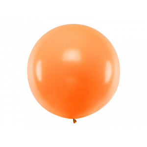 PartyDeco Guľatý latexový Jumbo balón 1m oranžový