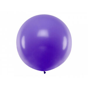 PartyDeco Guľatý latexový Jumbo balón 1m levanduľa