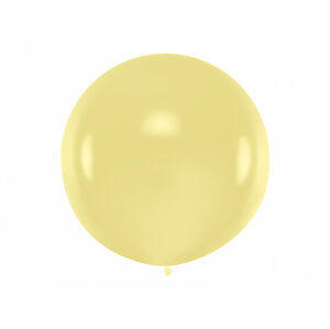 PartyDeco Guľatý latexový Jumbo balón 1m vanilka