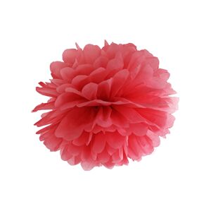PartyDeco Pompom v tvare kvetu červený 35 cm