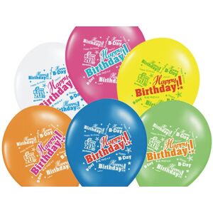 PartyDeco Narodeninový balónik Happy Birthday 30cm