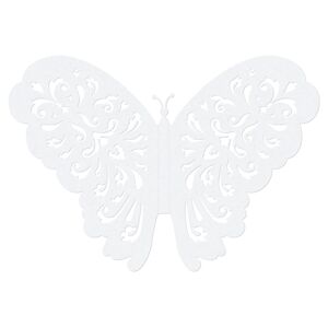PartyDeco Dekorácia Motýľ - biely