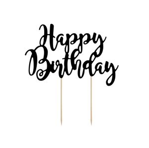 PartyDeco Ozdoba na tortu "Happy Birthday"
