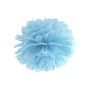 PartyDeco Pompom v tvare kvetu hmlistý modrý 35 cm
