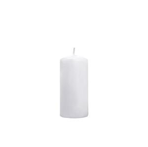 PartyDeco Valcová sviečka matná - biela 12 cm 1 ks