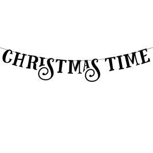 PartyDeco Banner Christmas time 14 x 80 cm