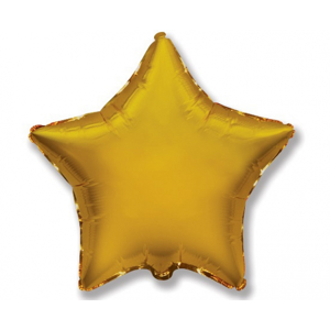 Flexmetal Fóliový balón Hviezda - zlatá