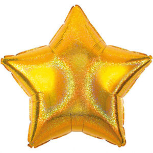 Amscan Fóliový balón Trblietavá Hviezda - zlatá