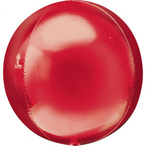 Amscan Fóliový balón Guľa - červená 38 x 40 cm