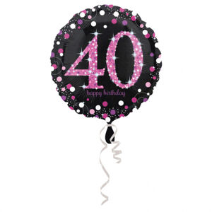 Amscan Fóliový balón 40 trblietavá ružová