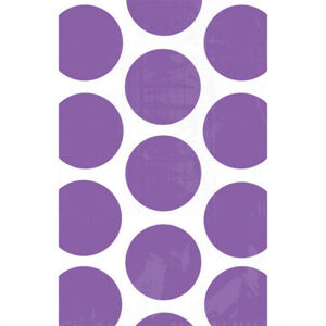 Amscan Papierové vrecúška bodkované - fialové 10 ks