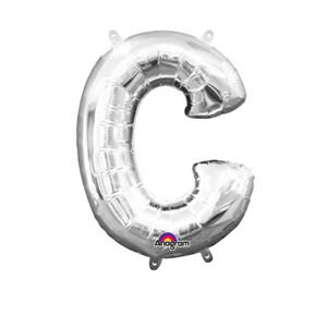 Amscan Mini fóliový balónik písmeno C 33 cm strieborný