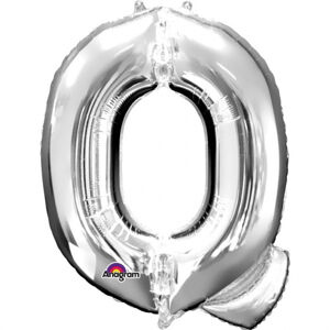 Amscan Mini fóliový balónik písmeno Q 33 cm strieborný