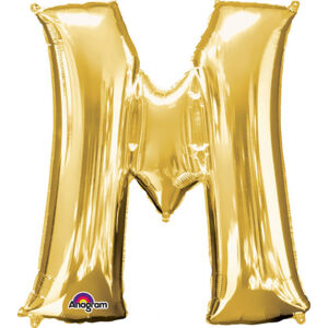 Amscan Mini fóliový balónik písmeno M 33 cm zlatý