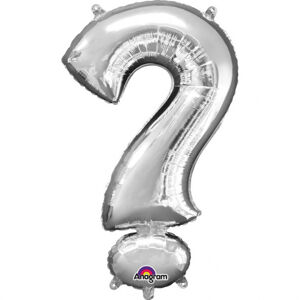 Amscan Mini fóliový balónik symbol ? 33 cm strieborný
