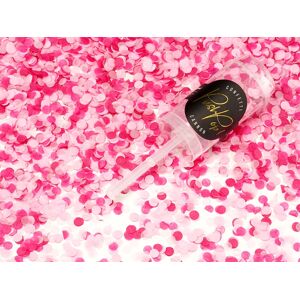 PartyDeco Malé Vystreľovacie konfety ružovej farby