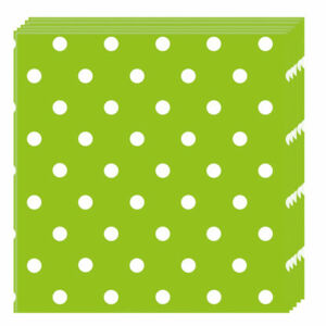 Procos Bodkované servítky - zelené 33 x 33 cm 20 ks