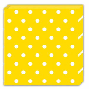 Procos Bodkované servítky - žlté 33 x 33 cm 20 ks