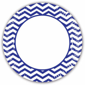 Procos Pruhované taniere - modré 8 ks