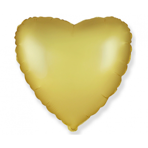 Flexmetal Fóliový balón Srdce - Zlaté 43 cm