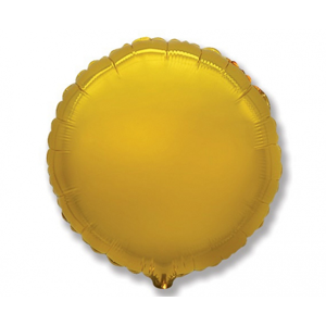 Flexmetal Fóliový okrúhly balón - Zlatý 45 cm