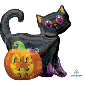 Amscan Čierna mačka s tekvicou - Halloween