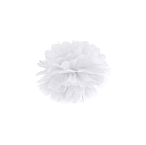 PartyDeco Pompom v tvare bieleho kvetu 25 cm