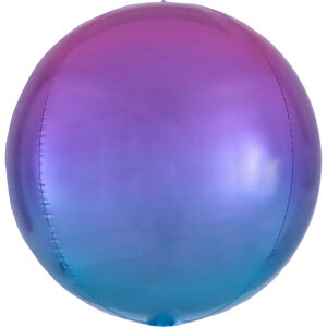 Amscan Ombré červeno-modrý fóliový balón - guľa