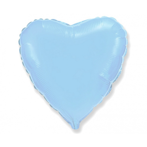 Flexmetal Fóliový balón srdce satén - modrý 43 cm