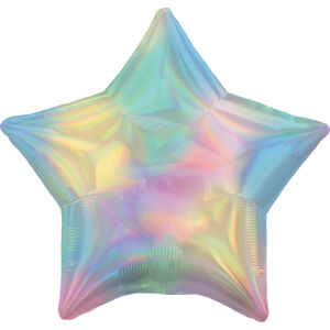 Amscan Fóliový balón - Holografická dúha v tvare Hviezdy