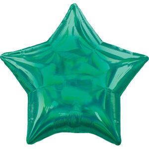 Amscan Fóliový balón - Holografická zelená Hviezda