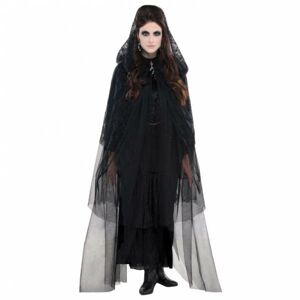 Amscan Gotický plášť  s čiernou čipkou