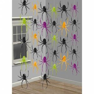 Amscan Visiaca dekorácia v tvare pavúkov 6 ks