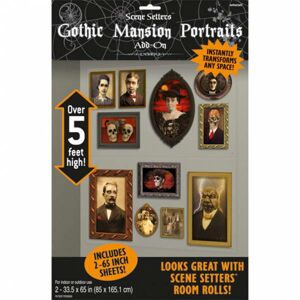 Amscan Nálepky strašidelných gotických portrétov 165 x 85 cm