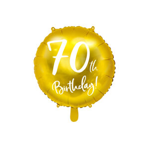 PartyDeco Fóliový balón - 70tka (zlatý)