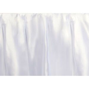 PartyDeco Tenká saténová sukňa biela 0,75 x 4 m