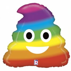 BP Fóliový balón - dúhový Poop