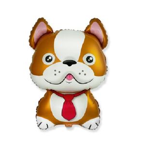 Flexmetal Fóliový balónik - Bulldog, mini (hnedý)