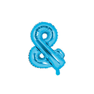 PartyDeco Fóliový balón Mini - Symbol & 35 cm modrý