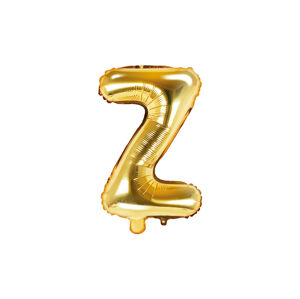 PartyDeco Fóliový balón Mini - Písmeno Z 35cm zlatý