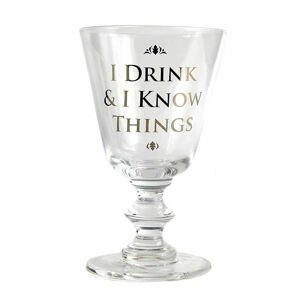 Half Moon Bay Pohár na víno Game of Thrones - I Drink & I Know Things 275 ml