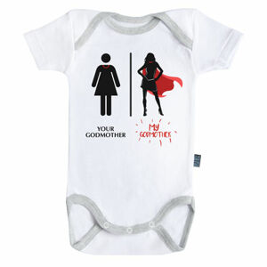 Baby-Geek Detské body - Super family - Super godmother Veľkosť najmenší: 12-18 mesiacov