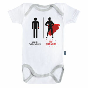 Baby-Geek Detské body - Super family - Super godfather Veľkosť najmenší: 3 - 6 mesiacov