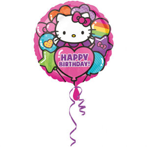 Amscan Foliový balón Happy Birthday - Hello Kitty 43 cm