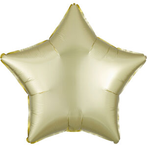 Amscan Fóliový balón hviezda satén - svetložltý