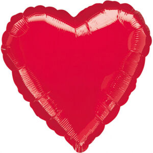 Amscan Fóliový balón - srdce červené