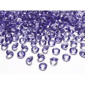 PartyDeco Diamantové konfety fialové 12mm