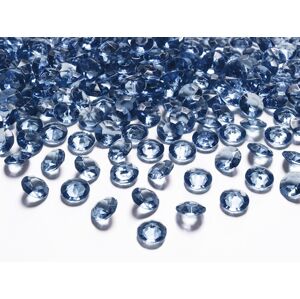 PartyDeco Diamantové konfety tmavo modré 12mm