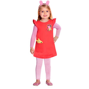 Amscan Detský kostým červený - prasiatko Peppa Veľkosť - deti: S